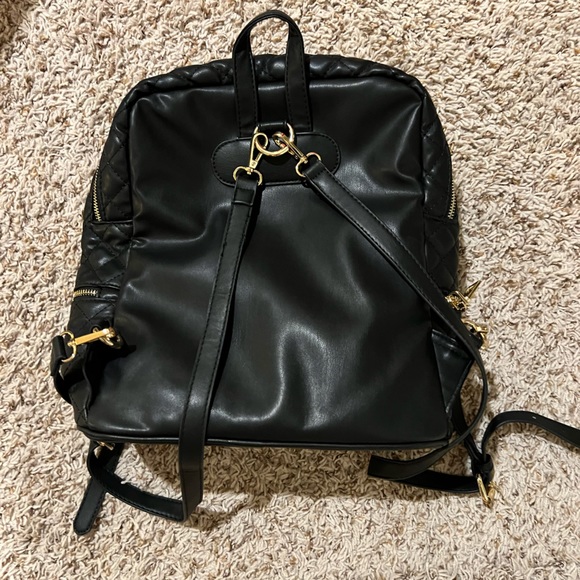 Bebe black quilted stylish backpack/bag - Picture 2 of 4